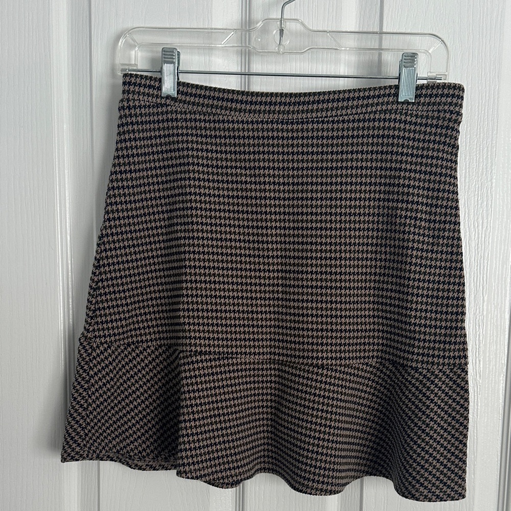 Margaret M Black and Brown A-Line Skirt
